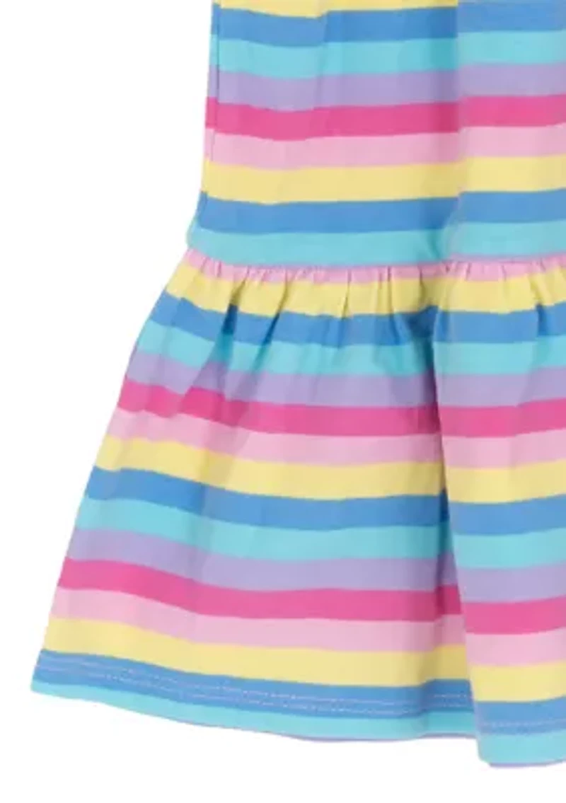 Girls 4-6 Striped Flower Dress