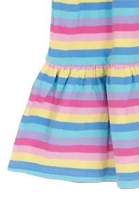 Girls 4-6 Striped Flower Dress