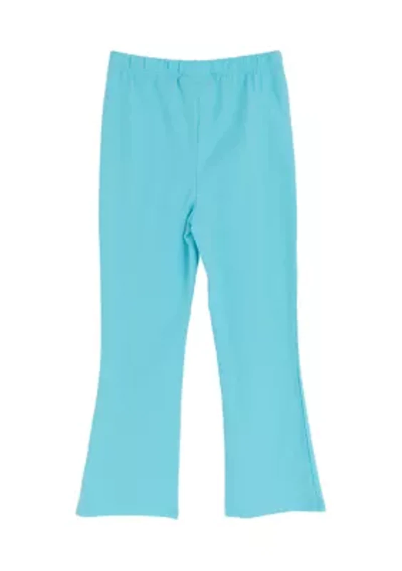 Girls 4-6 Aqua Flare Leggings