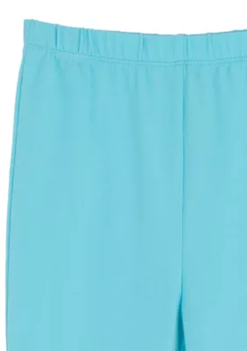 Girls 4-6 Aqua Flare Leggings