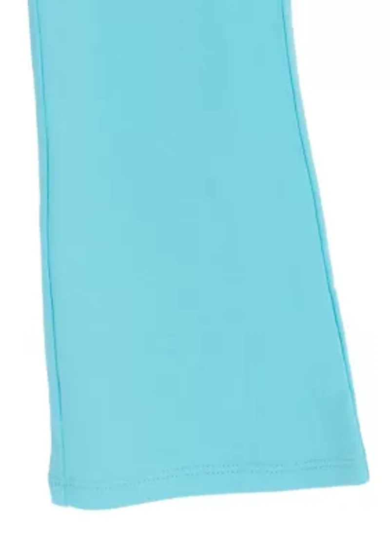 Girls 4-6 Aqua Flare Leggings