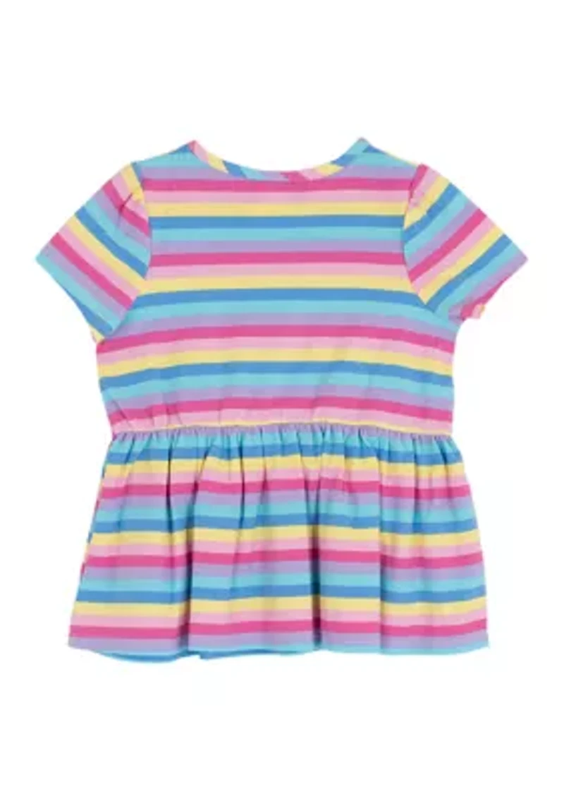 Girls 4-6x Striped Babydoll Top