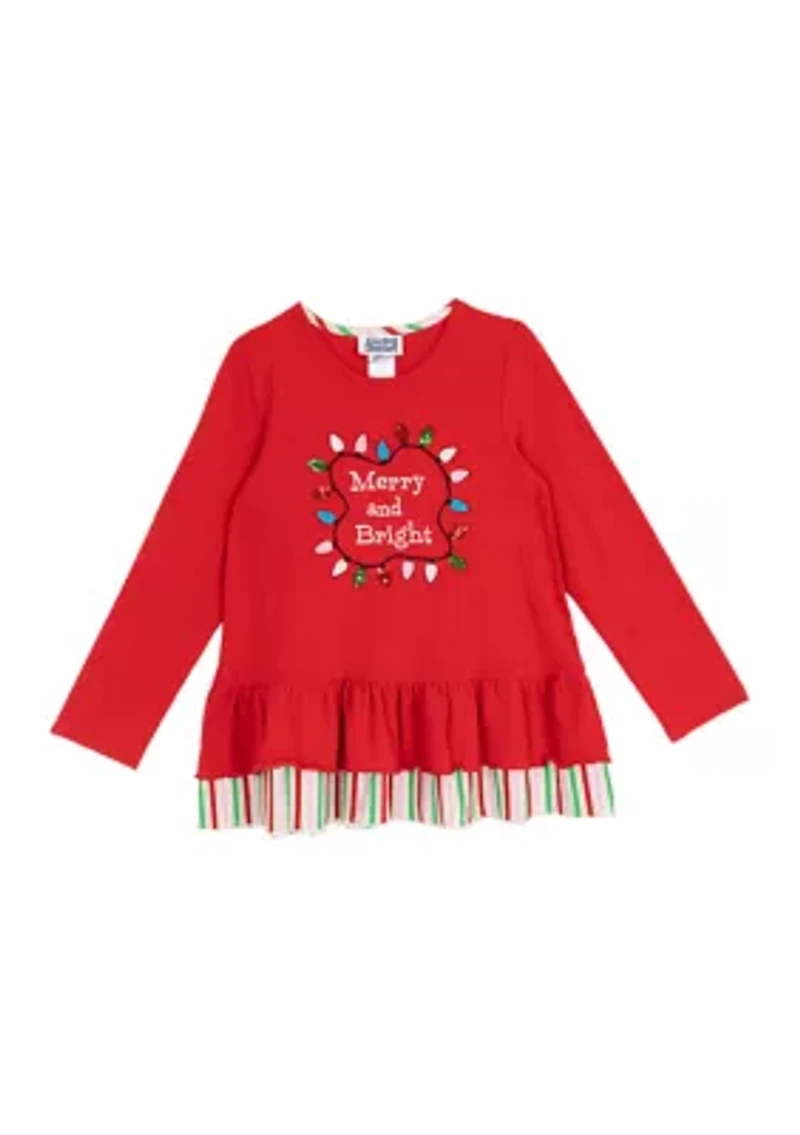 Girls 7-16 Merry and Bright Top