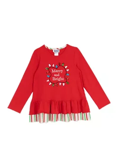 Girls 7-16 Merry and Bright Top