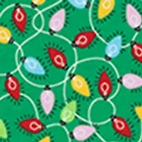 Girl 7-16  Long Sleeve Christmas Lights Print Dress