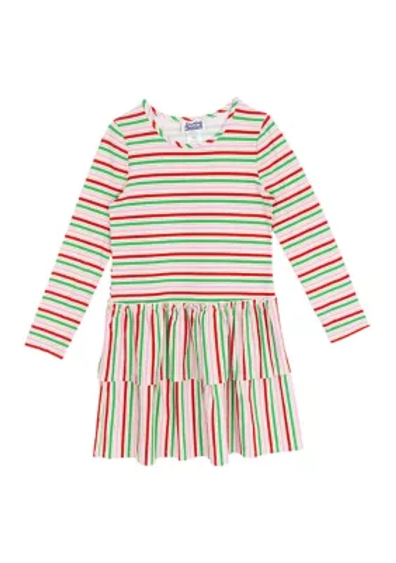 Girls 7-16 Long Sleeve Stripe Dress