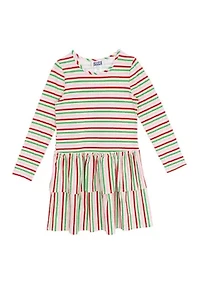 Girls 7-16 Long Sleeve Stripe Dress