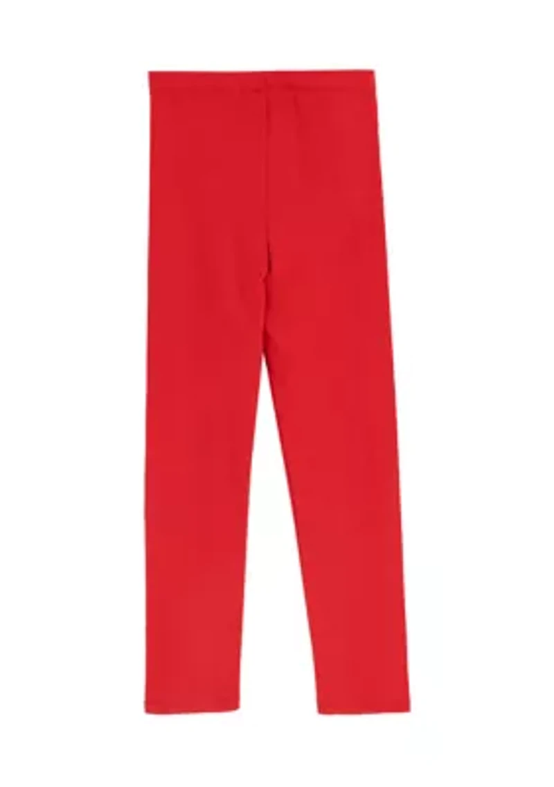Girls 7-16 Red Leggings