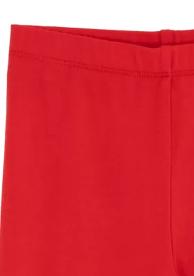 Girls 7-16 Red Leggings