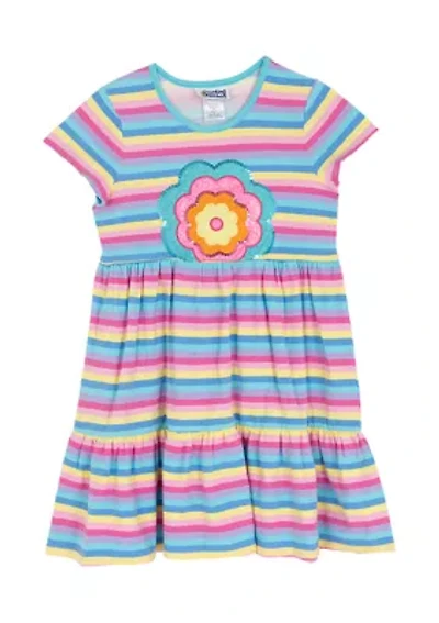 Girls 7-16 Striped Flower Dress