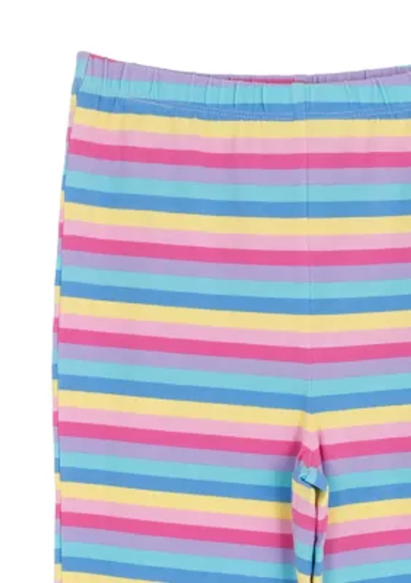 Girls 7-16 Striped Flare Leggings