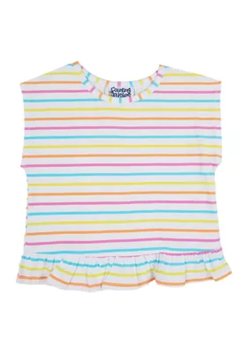 Girls 4-6x Striped Knit Top
