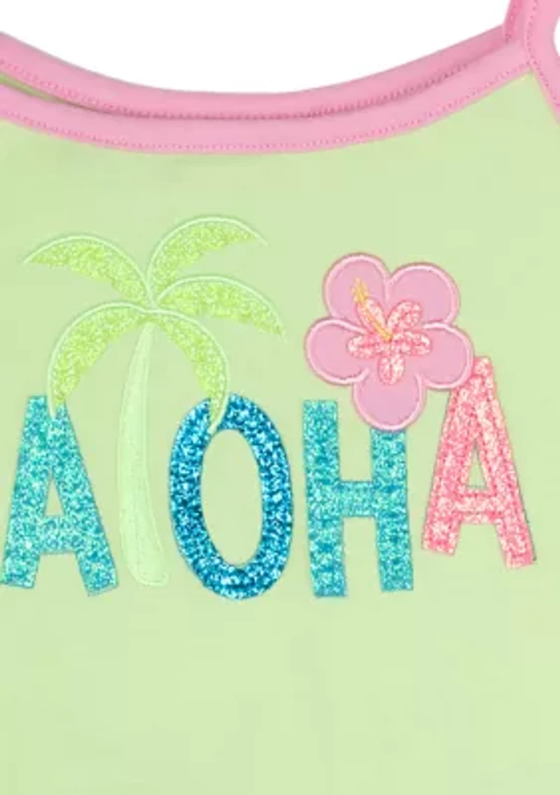 Girls 4-6x Aloha Graphic Tank Top