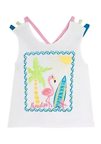 Girls 4-6x Flamingo Graphic Tank Top