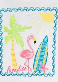 Girls 4-6x Flamingo Graphic Tank Top