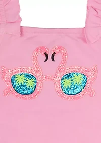 Girls 4-6x Flamingo Grapic Tank Top