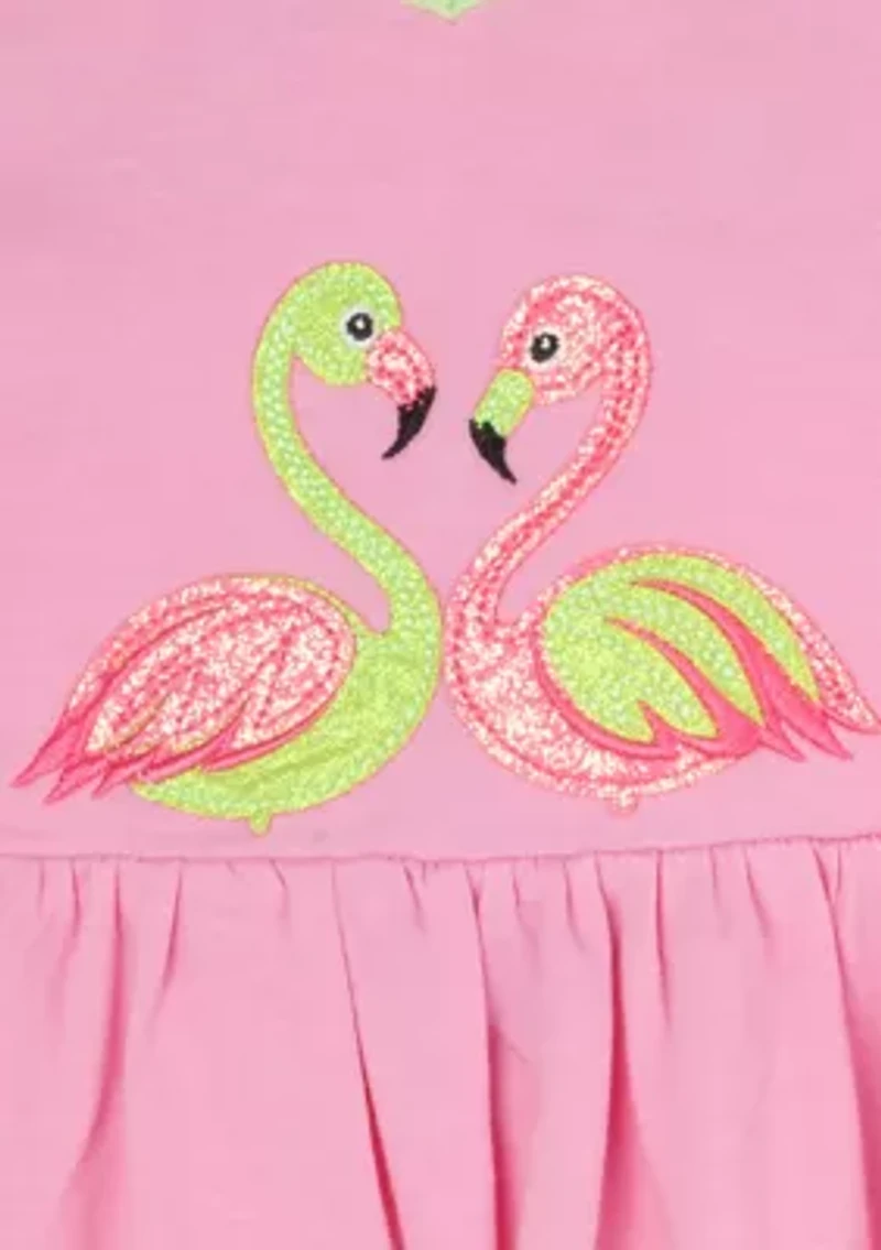 Girls 4-6x Flamingo Dress