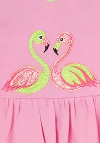 Girls 4-6x Flamingo Dress