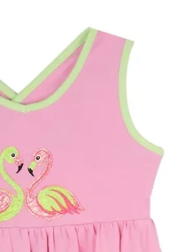 Girls 4-6x Flamingo Dress