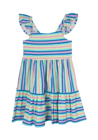 Girls 4-6x Multi Stripe Dress