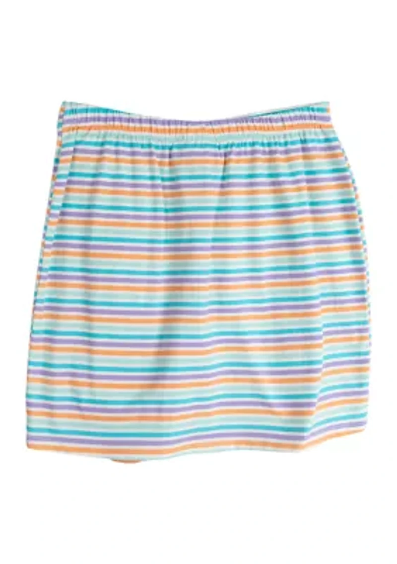 Girls 7-16 Pull On Printed Knit Skirt