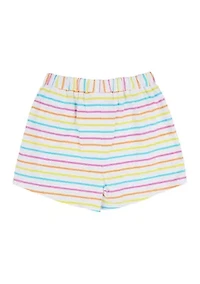 Girls 7-16 Striped Knit Ruffle Shorts with Bow