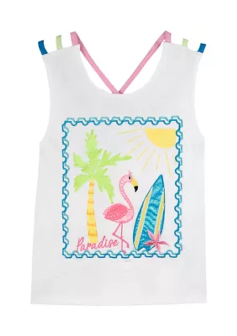 Girls 7-16 Flamingo Graphic Tank Top