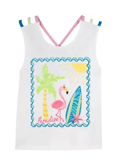 Girls 7-16 Flamingo Graphic Tank Top