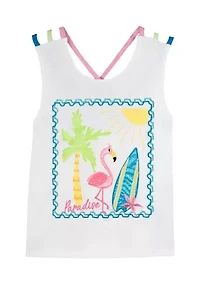 Girls 7-16 Flamingo Graphic Tank Top