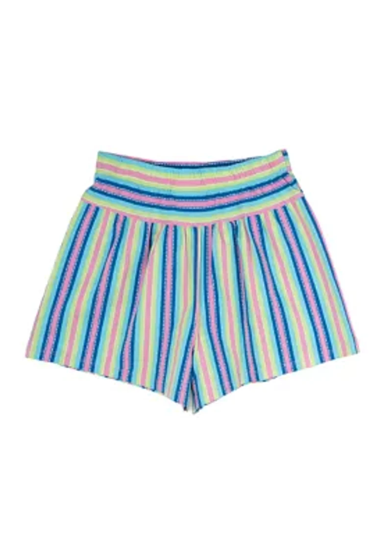 Girls 7-16 Striped Shorts