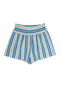 Girls 7-16 Striped Shorts