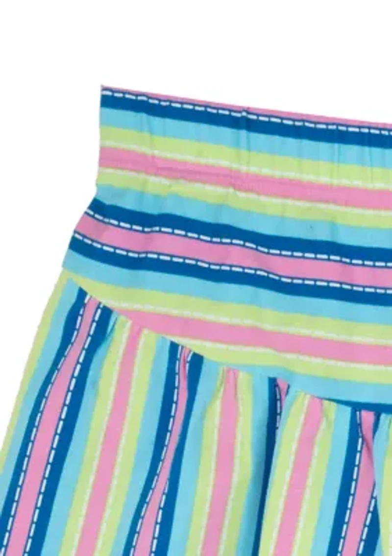 Girls 7-16 Striped Shorts