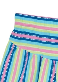 Girls 7-16 Striped Shorts