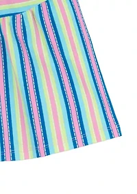 Girls 7-16 Striped Shorts
