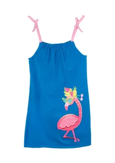 Girls 7-16 Sleeveless Flamingo Dress