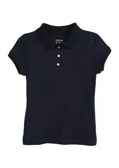 Girls 4-6x Interlock Polo Shirt