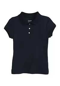 Girls 4-6x Interlock Polo Shirt