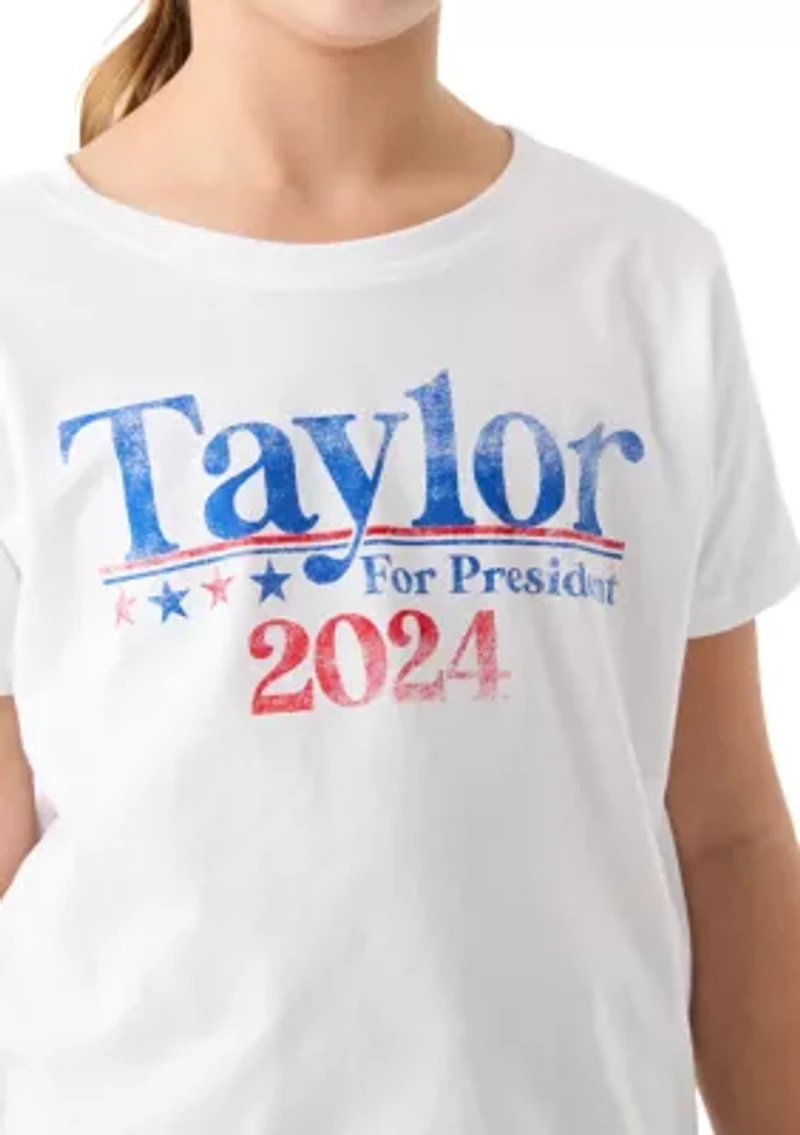 Girls 7-16 President Short Sleeve Graphic T-Shirt