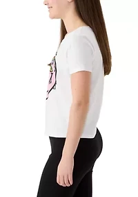 Girls 7-16 Butterfly Smiley Face Graphic T-Shirt