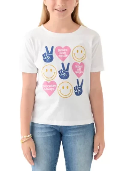 Girls 7-16 Peace and Love Graphic T-Shirt