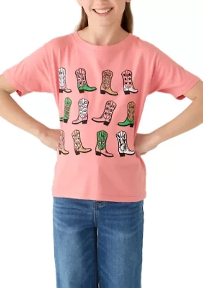 Girls 7-16 Boots Graphic T-Shirt