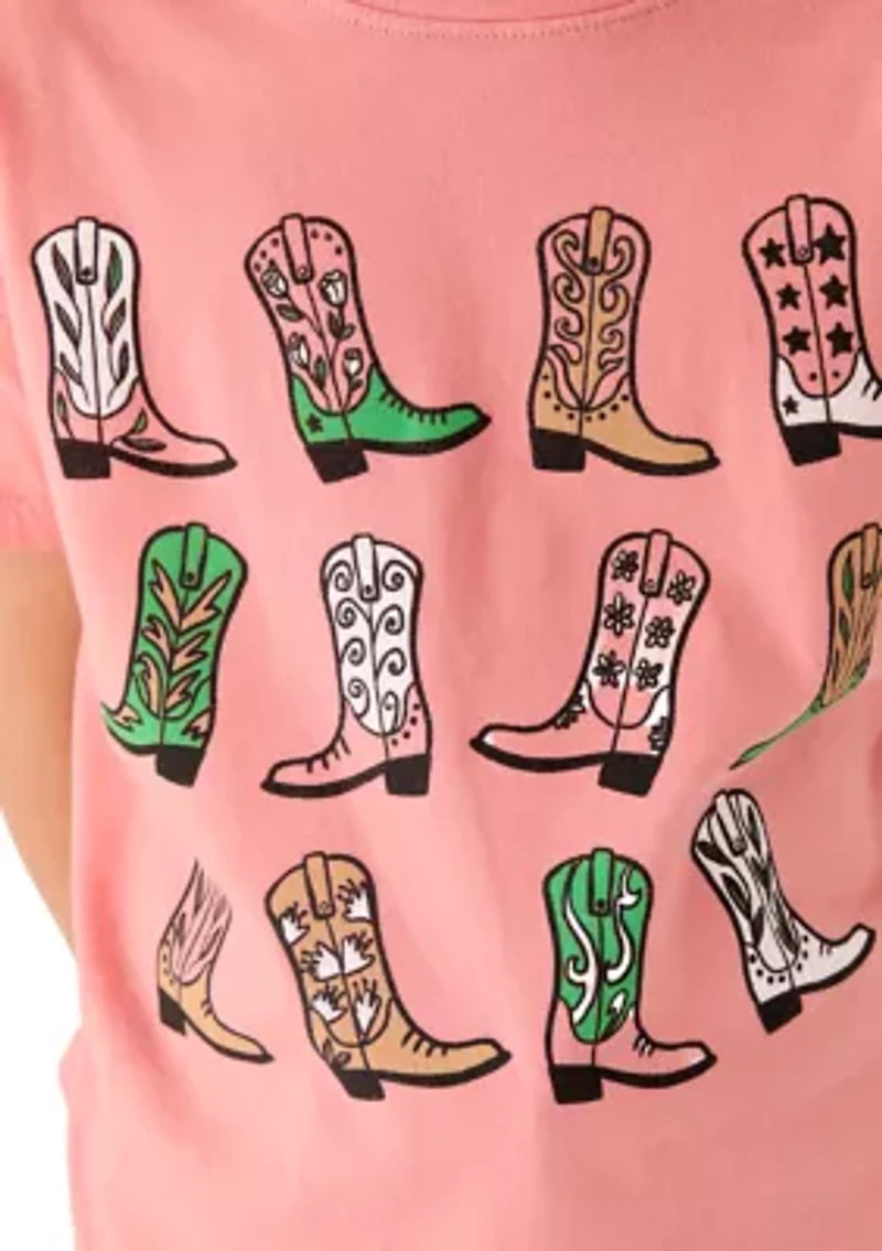 Girls 7-16 Boots Graphic T-Shirt