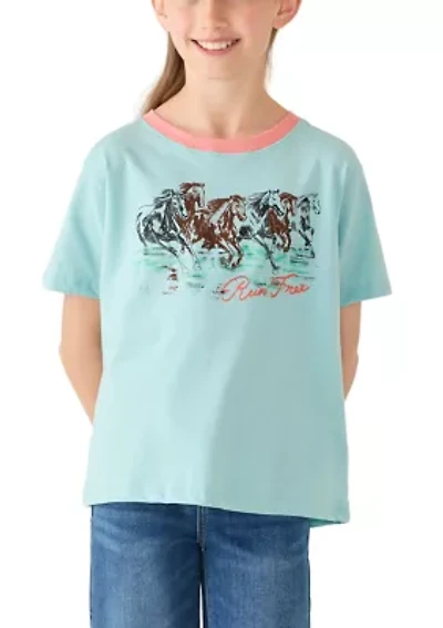 Girls 7-16 Horse Run Free Graphic T-Shirt