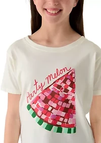 Girls 7-16 Party Melon Graphic T-Shirt