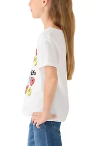 Girls 7-16 All Smiles Repeat Graphic T-Shirt