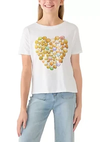 Girls 7-16 Seashell Hearts Graphic T-Shirt