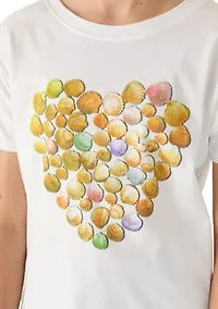 Girls 7-16 Seashell Hearts Graphic T-Shirt
