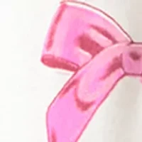 Girl 7-16 Happy Face Pink Bow Graphic T-Shirt