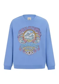 Girls 7-16 Natural Mystic Graphic Crew Sweatshirt