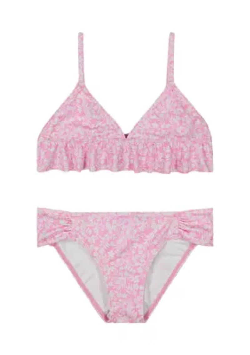 Girls 7-16 2-Piece Printed Bikini Swim Set